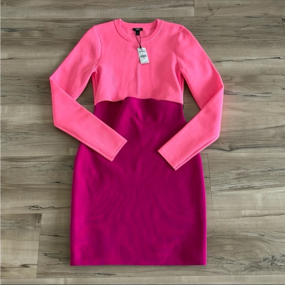 Express NWT Pink and Magenta Color Block Dress